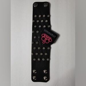 Paparazzi Black Leather Bracelet with Silver Accents